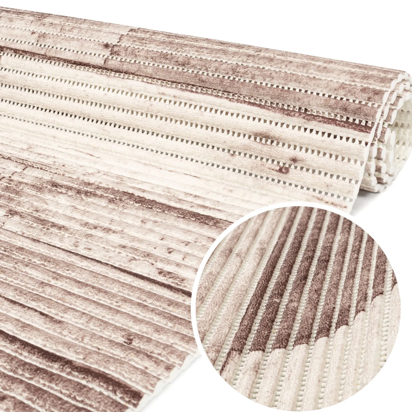 Weichschaummatte Badematte Weischschaum Bad Holz Breite 130cm Meterware