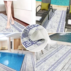 Weichschaummatte Bad Weichschaum Badematte Breite 65cm Marmor Blau