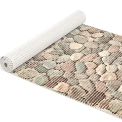 Weichschaummatte Bad Weichschaum Badematte Steine Bunt Kieselsteine Breite 65cm Meterware