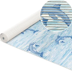 Weichschaummatte Bad Weichschaum Badematte Maritim Delfine Hellblau Breite 65cm Meterware