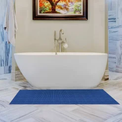Weichschaummatte Bad Weichschaum Badematte Blau Breite 65cm Meterware