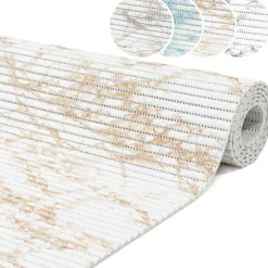 Weichschaummatte Bad Weichschaum Badematte Marmor 4 Farben Blau Beige Braun Grau 65cm Breite