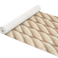 Weichschaummatte Bad Weichschaum Badematte Jute Marine Beige Breite 65cm Meterware