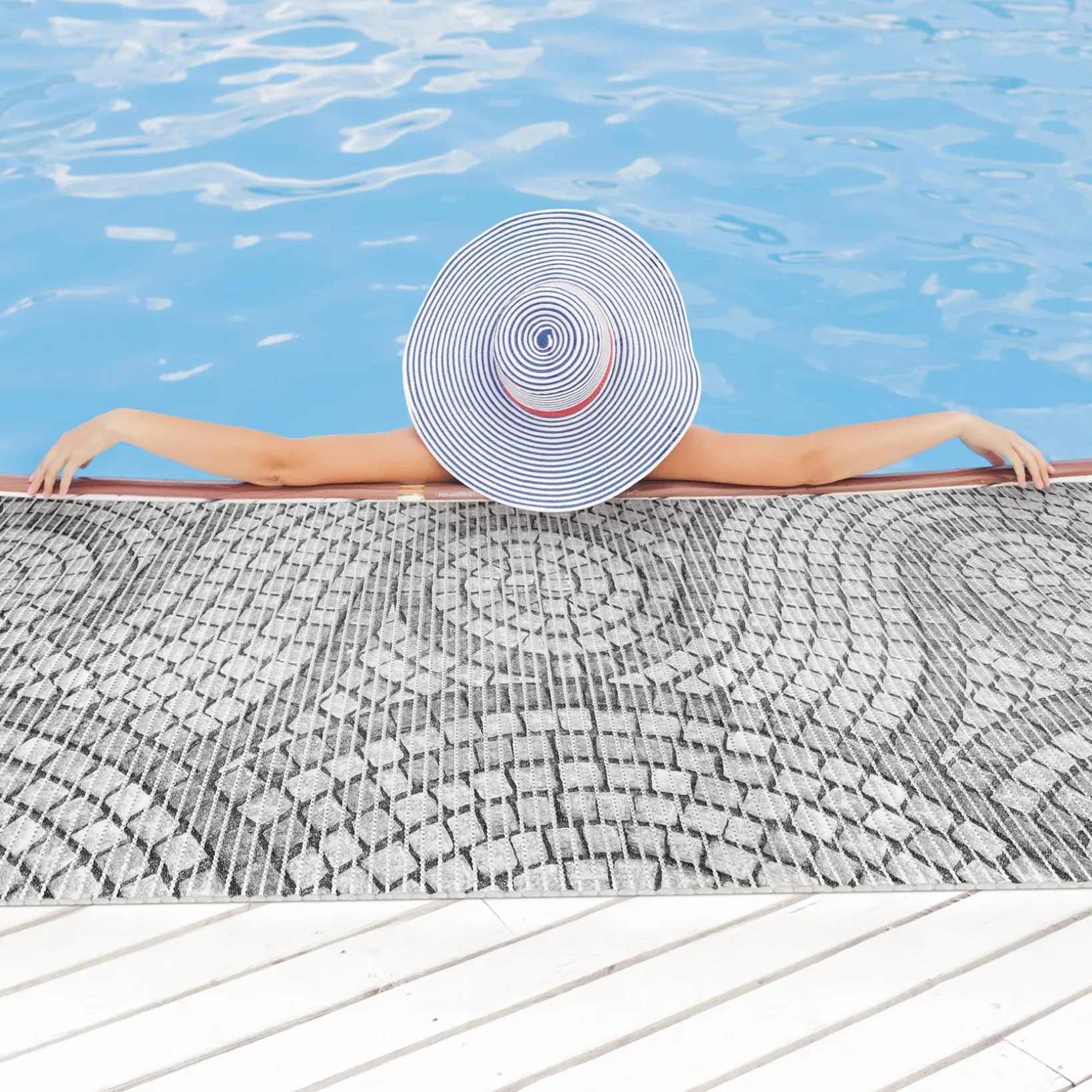 Weichschaummatte Bad Weichschaum Badematte Mosaiksteine Steine Grau Breite 65cm Meterware