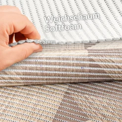 Weichschaummatte Bad Weichschaum Badematte 3D Holzoptik 2 Farben Braun Grau 65cm Breite
