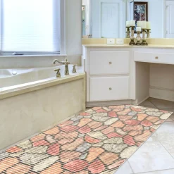 Weichschaummatte Bad Weichschaum Badematte Mosaiksteine Bunt Breite 65cm Meterware