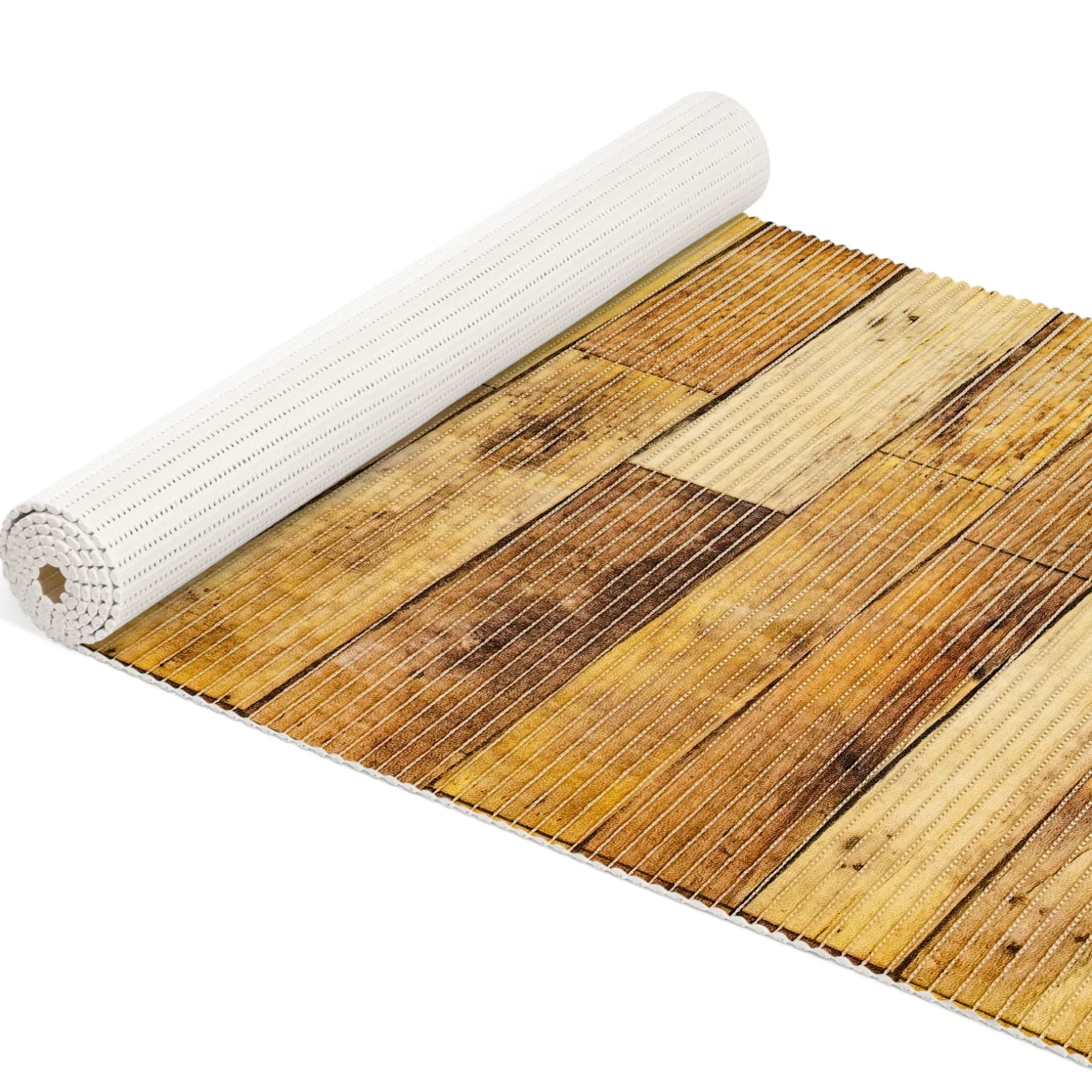 Weichschaummatte Bad Weichschaum Badematte Beige Natur Holz Breite 65cm Meterware
