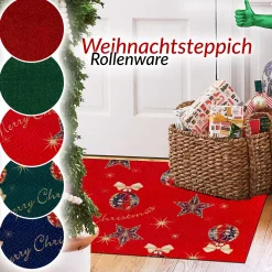 Weihnachtsfußmatte Weihnachtsteppich Fußmatte Schmutzfangmatte Flurläufer – 5 Designs