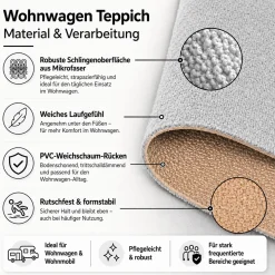 Wohnwagen Teppich Wohnmobil Teppichboden nach Maß Caravo