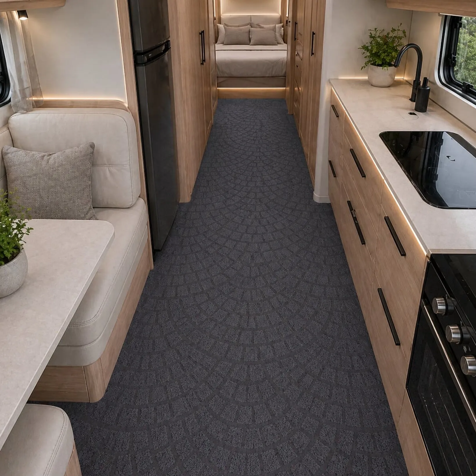 Wohnwagen Teppich Wohnmobil Teppichboden nach Maß Mosaik